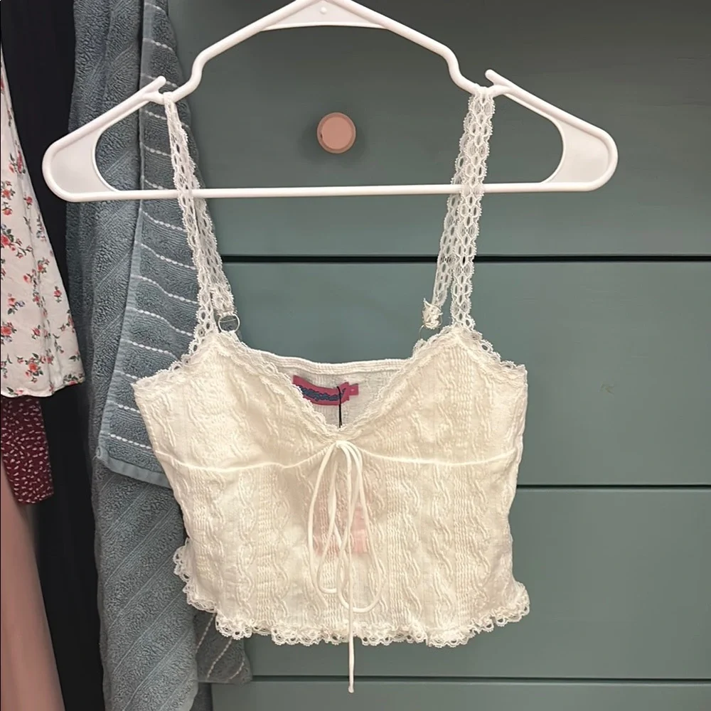 Edikted Lacey Knit Tank Top - Picture 1 of 3